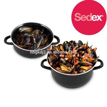 Pot de moules en émail Final Touch MP201 avec pot olla en émail de haute qualité